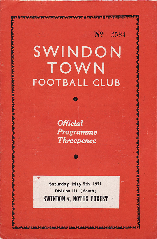 <b>Saturday, May 5, 1951</b><br />vs. Nottingham Forest (Home)